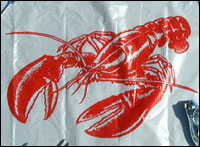 Plastic Lobster Bibs <BR>( Qty 6 per )